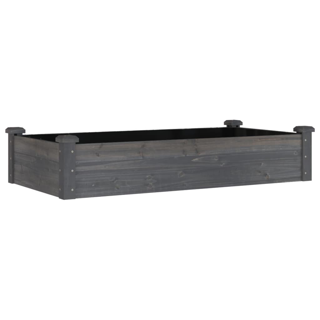 Maison Exclusive - Hochbeet Mit Einsatz Grau 120x60x25 Cm Massivh