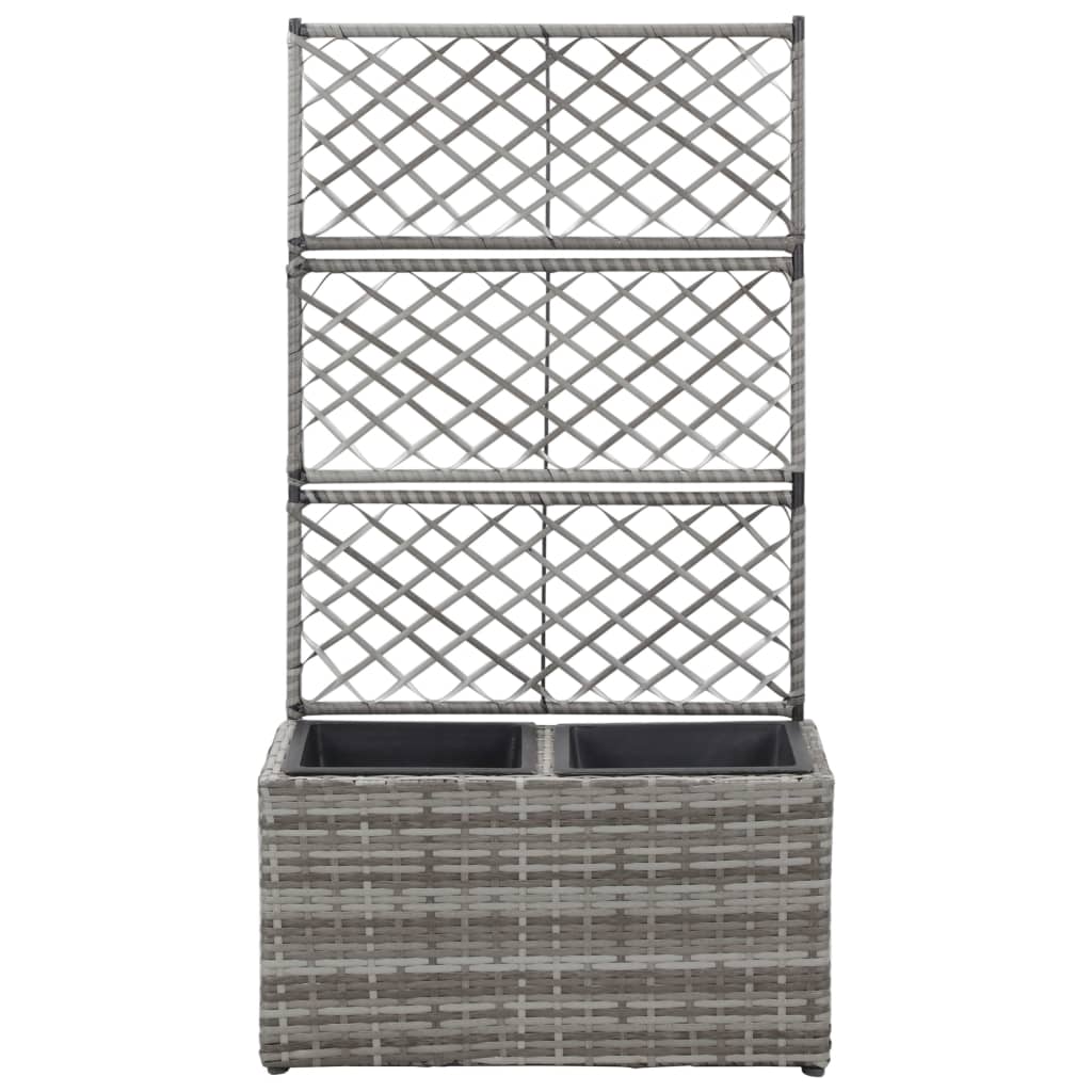 Maison Exclusive - Hochbeet Mit Rankgitter 2 Töpfe 58×30×107cm Po