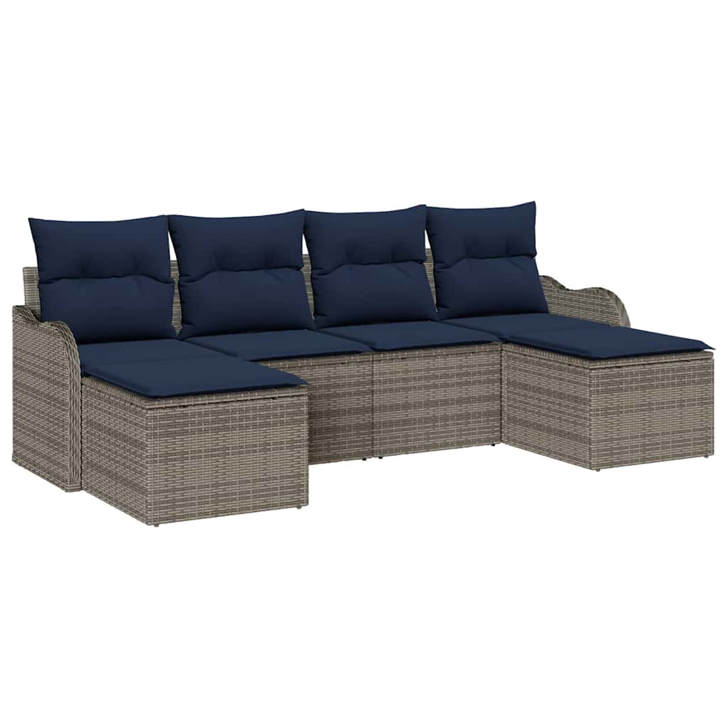 Maison Exclusive - Sofa Set 6 Stk. Grau Polyester