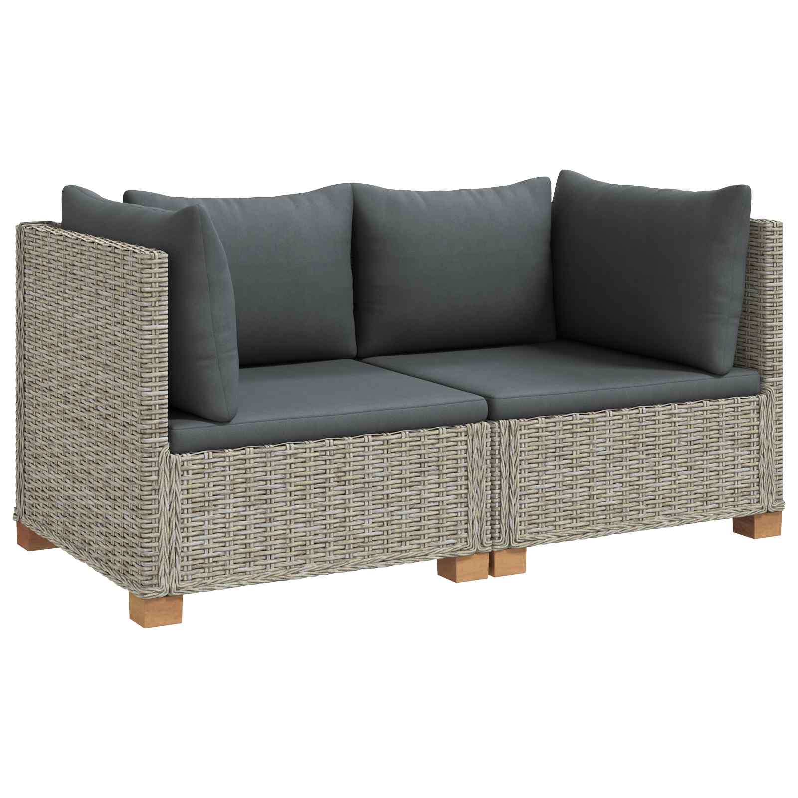 Maison Exclusive - 2 Stk. Rattan-lounge-set Mit Kissen Gendt Natu