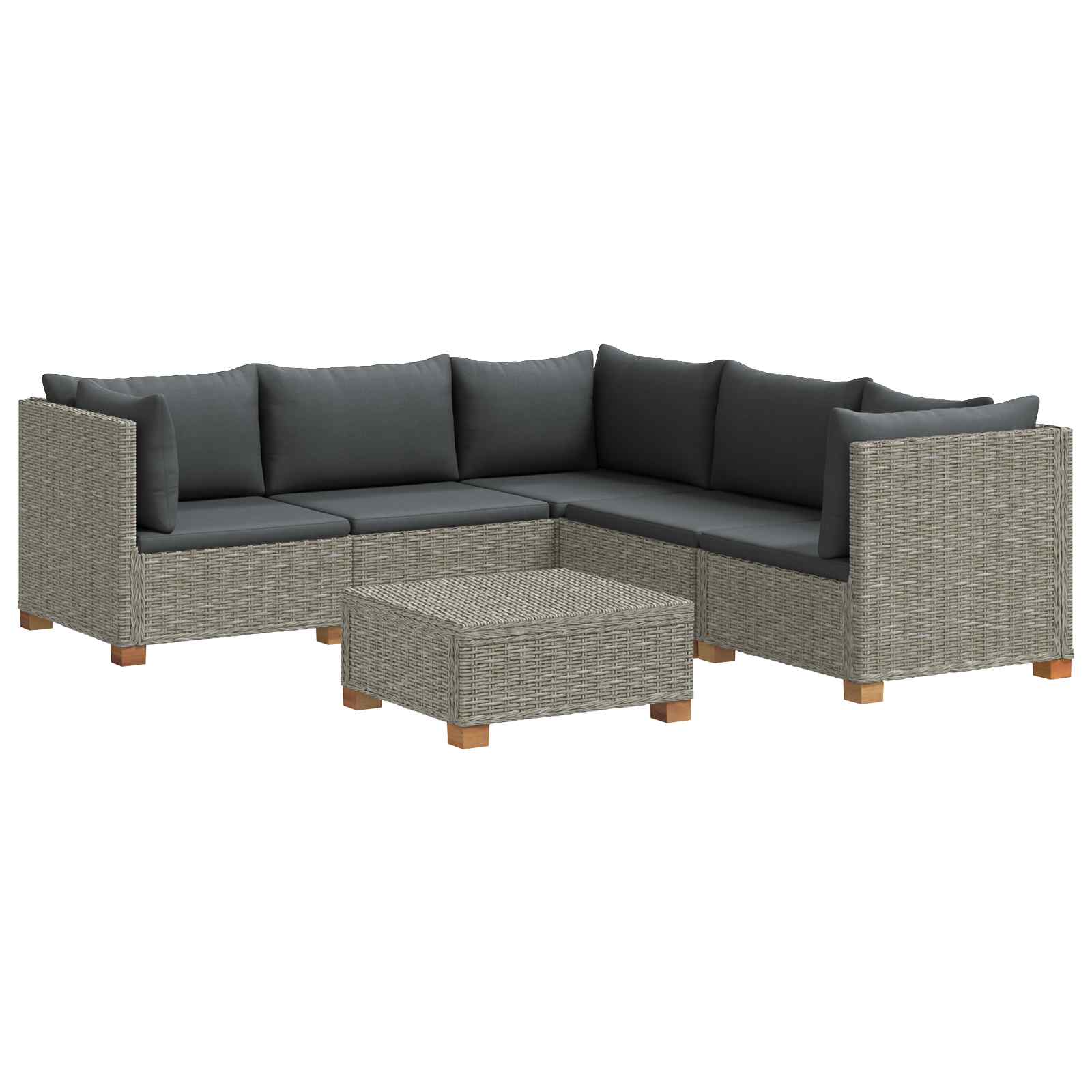 Maison Exclusive - 6 Stk. Rattan-lounge-set Mit Kissen Gendt Natu
