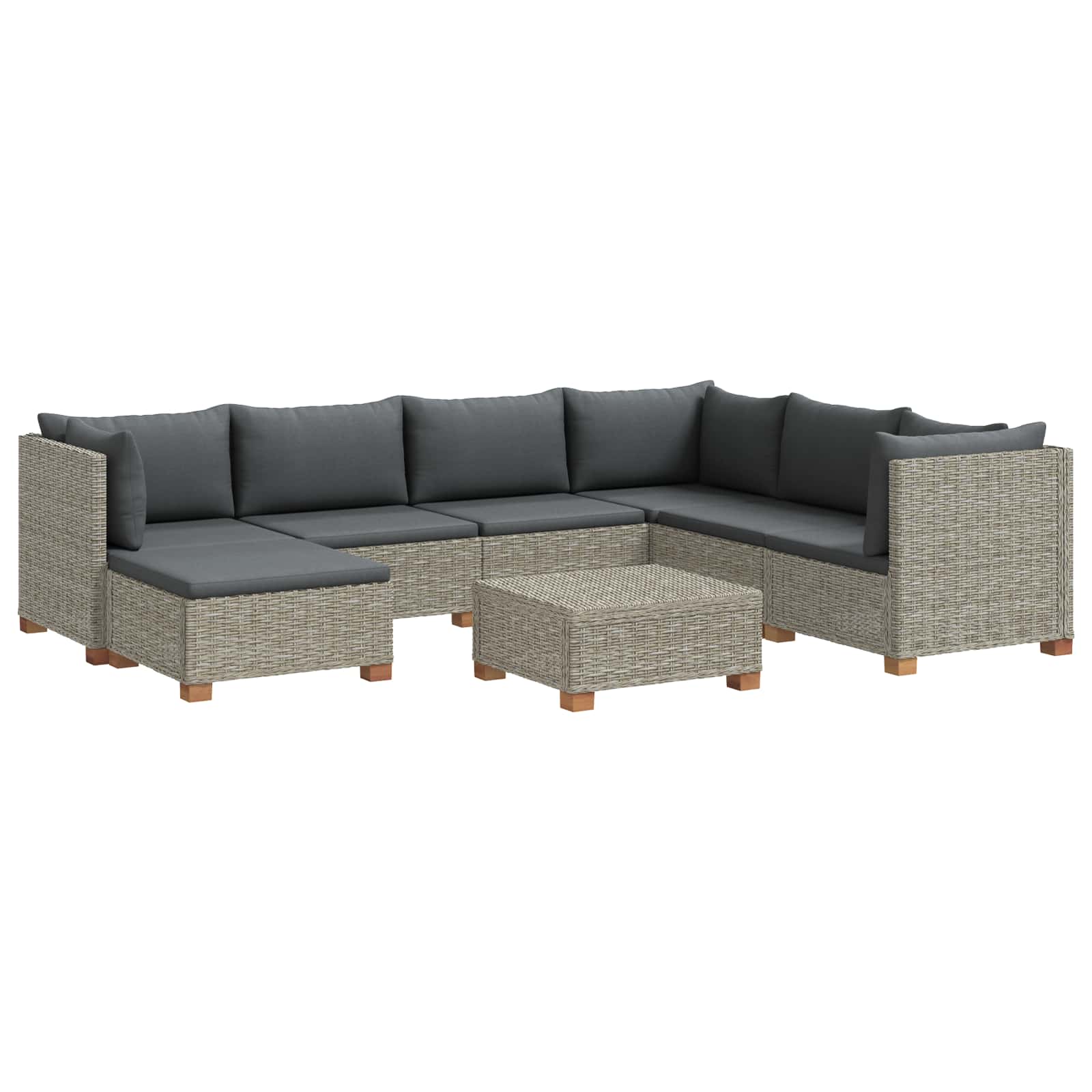 Maison Exclusive - 8 Stk. Rattan-lounge-set Mit Kissen Gendt Natu
