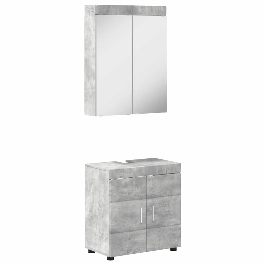 Maison Exclusive - Badezimmermöbel-set Tulum 2 Stk. Beton Grau 60