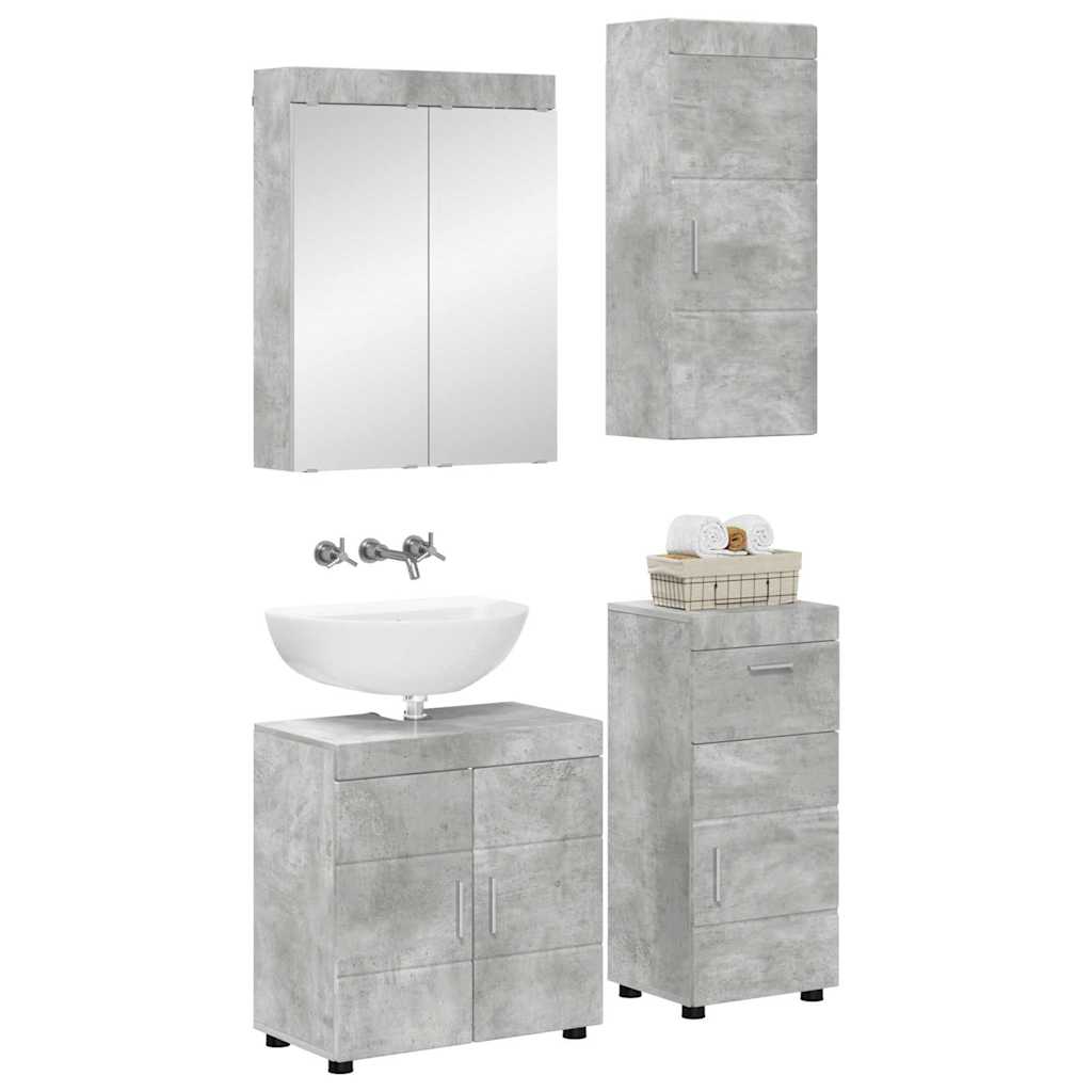 Maison Exclusive - Badezimmermöbel-set Tulum 4 Stk. Beton Grau 60