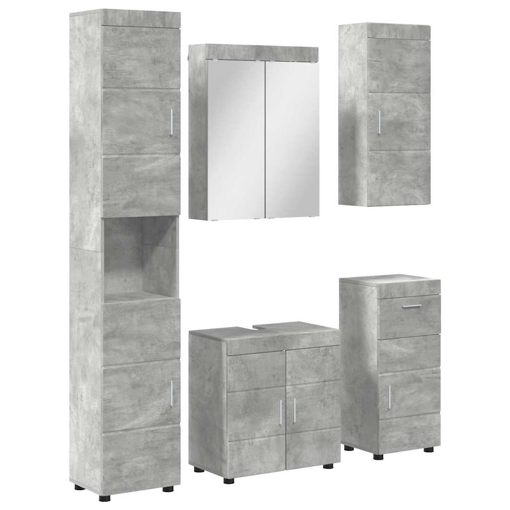 Maison Exclusive - Badezimmermöbel-set Tulum 5 Stk. Beton Grau 60