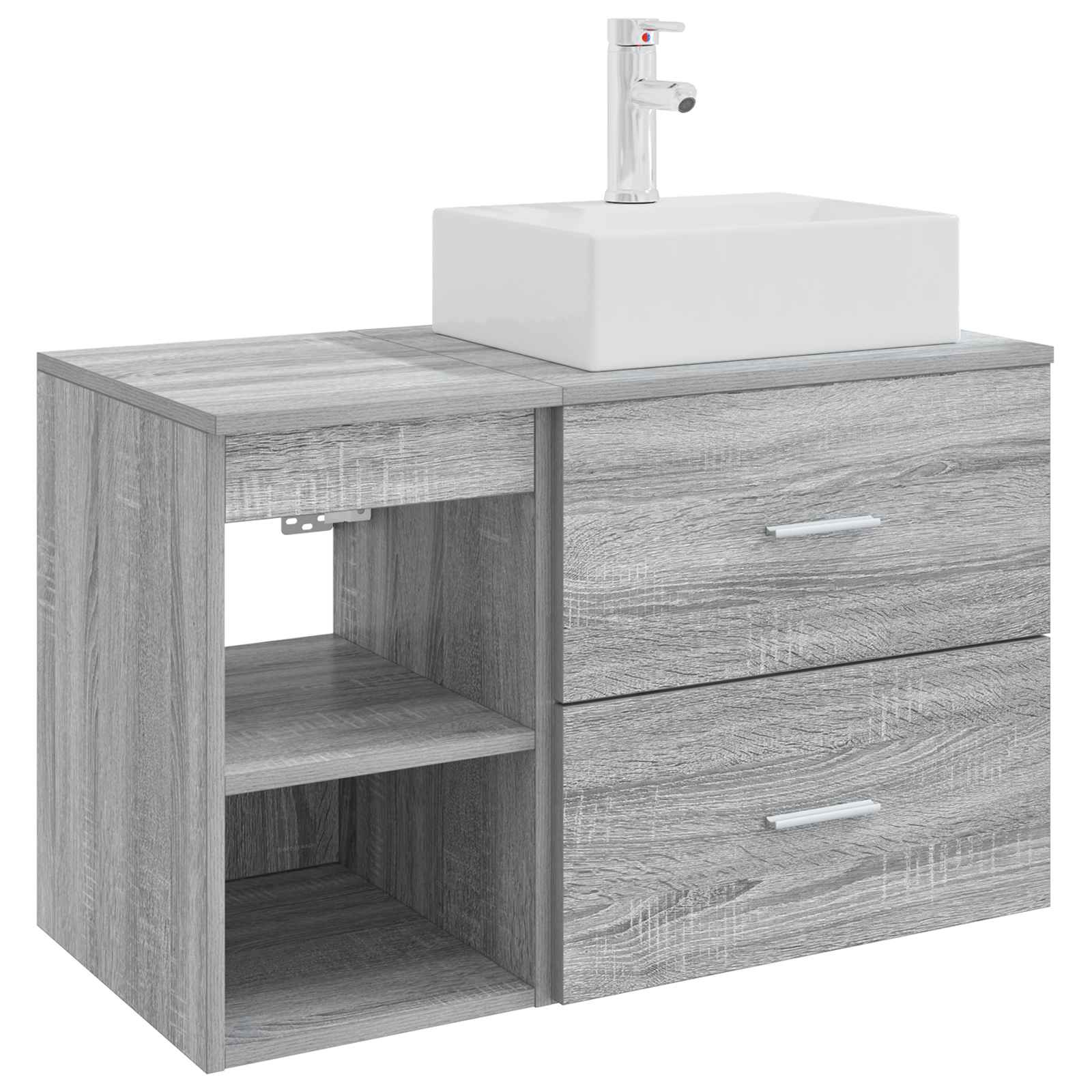 Maison Exclusive - Badezimmermöbel-set 2 Stk. Grau Sonoma Holzwer