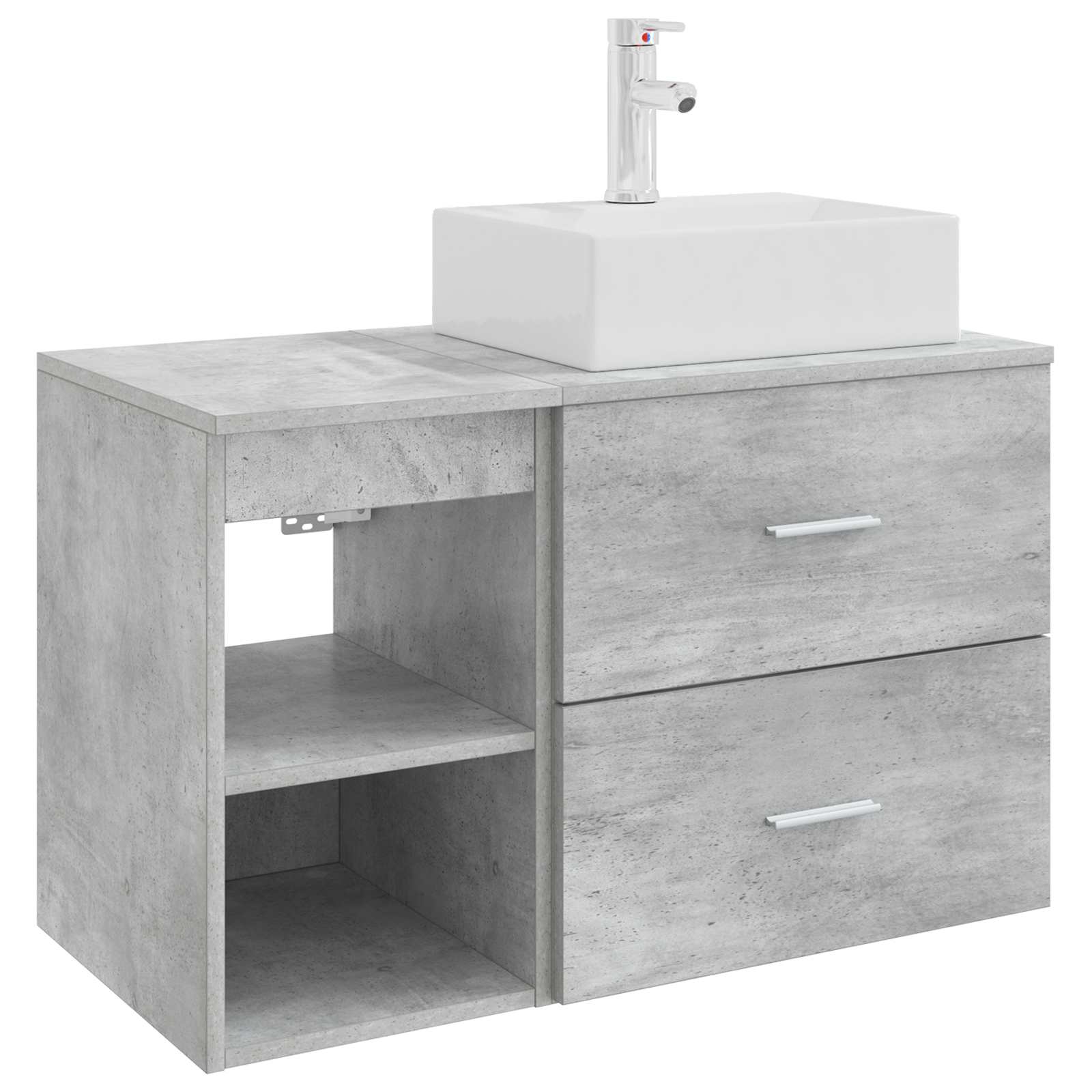 Maison Exclusive - Badezimmermöbel-set 2 Stk. Betongrau Holzwerks