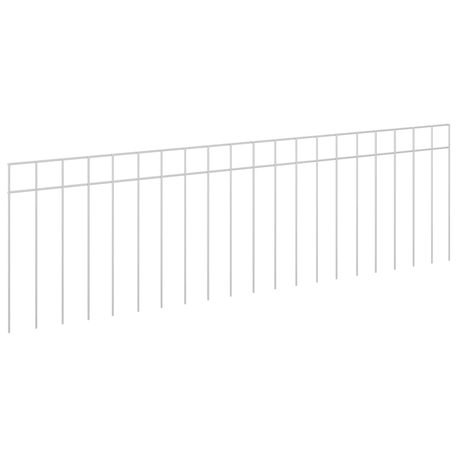 Maison Exclusive - Gartenzaun-paneel 48 Stk. 100 X 30 Cm Verzinkt