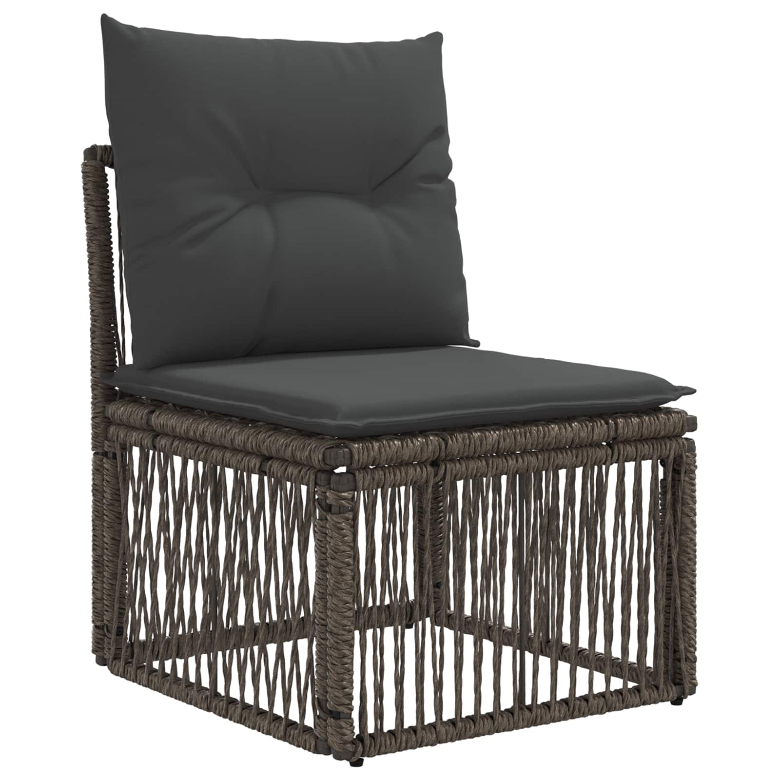 Maison Exclusive - Armfreies Sofa Grau Poly-rattan