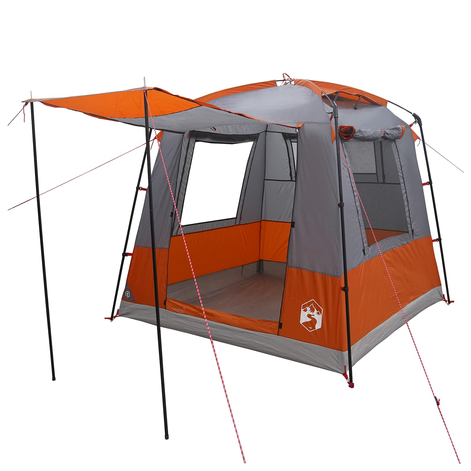 Maison Exclusive - Partyzelt 4 Personen Grau Und Orange