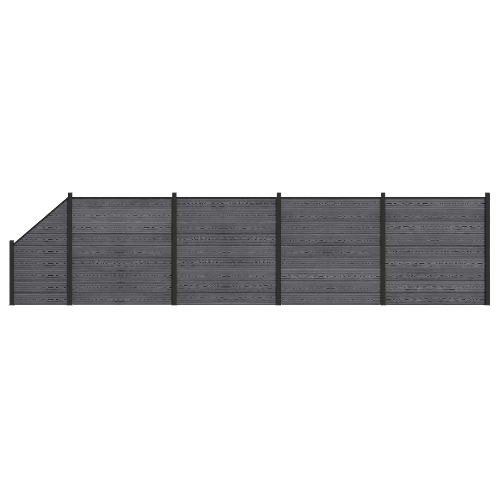 Maison Exclusive - Zaunset 5 Stk. 792 X 186 Cm Wpc Und Aluminium