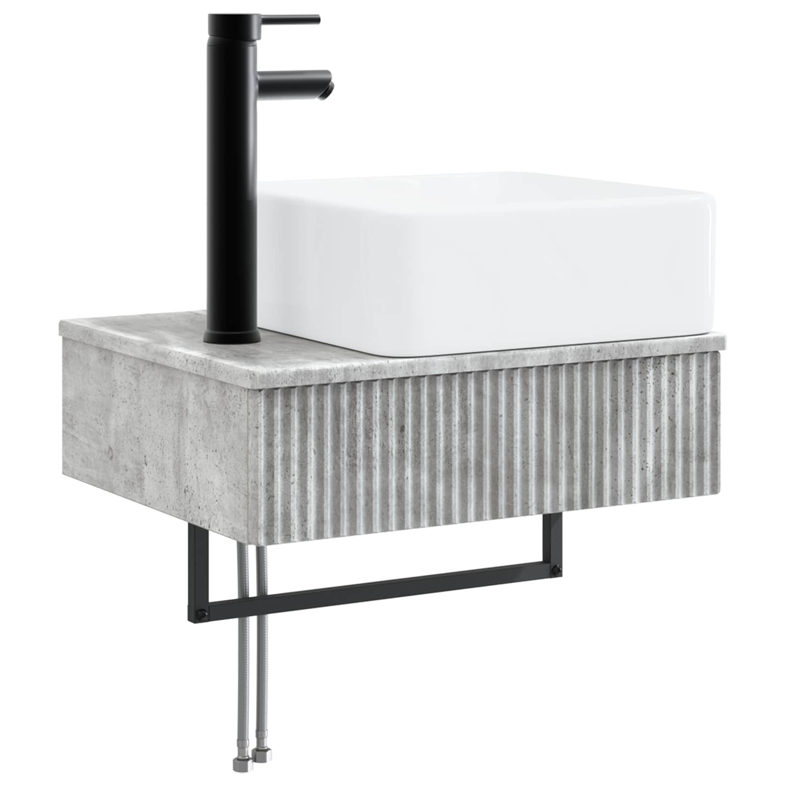 Maison Exclusive - Wandmontiertes Waschbecken Betongrau 53 X 35 X