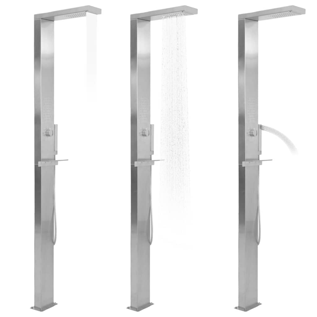Maison Exclusive - Gartendusche Edelstahl Quadratisch