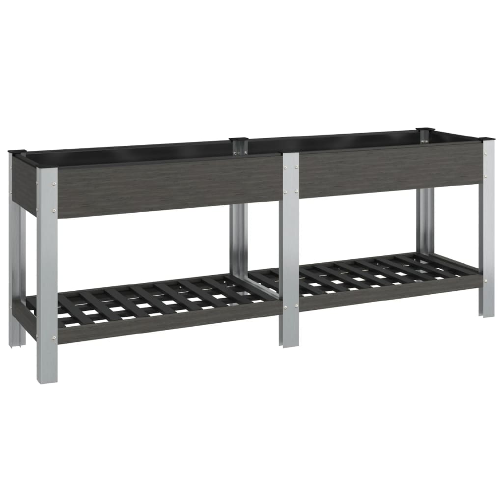 Maison Exclusive - Garten-hochbeet Mit Ablage Grau 200x50x75 Cm W