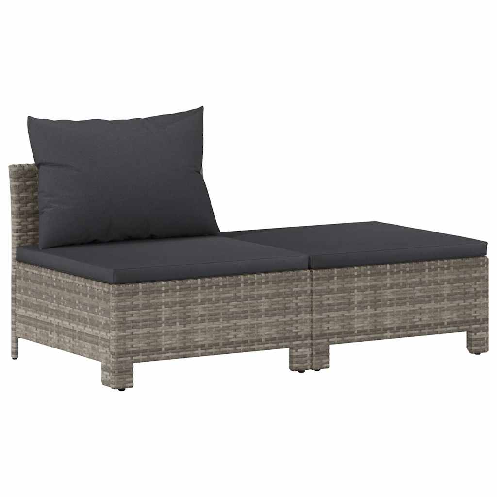 Maison Exclusive - 2-teiliges Garten-lounge-set Mit Kissen Grau P