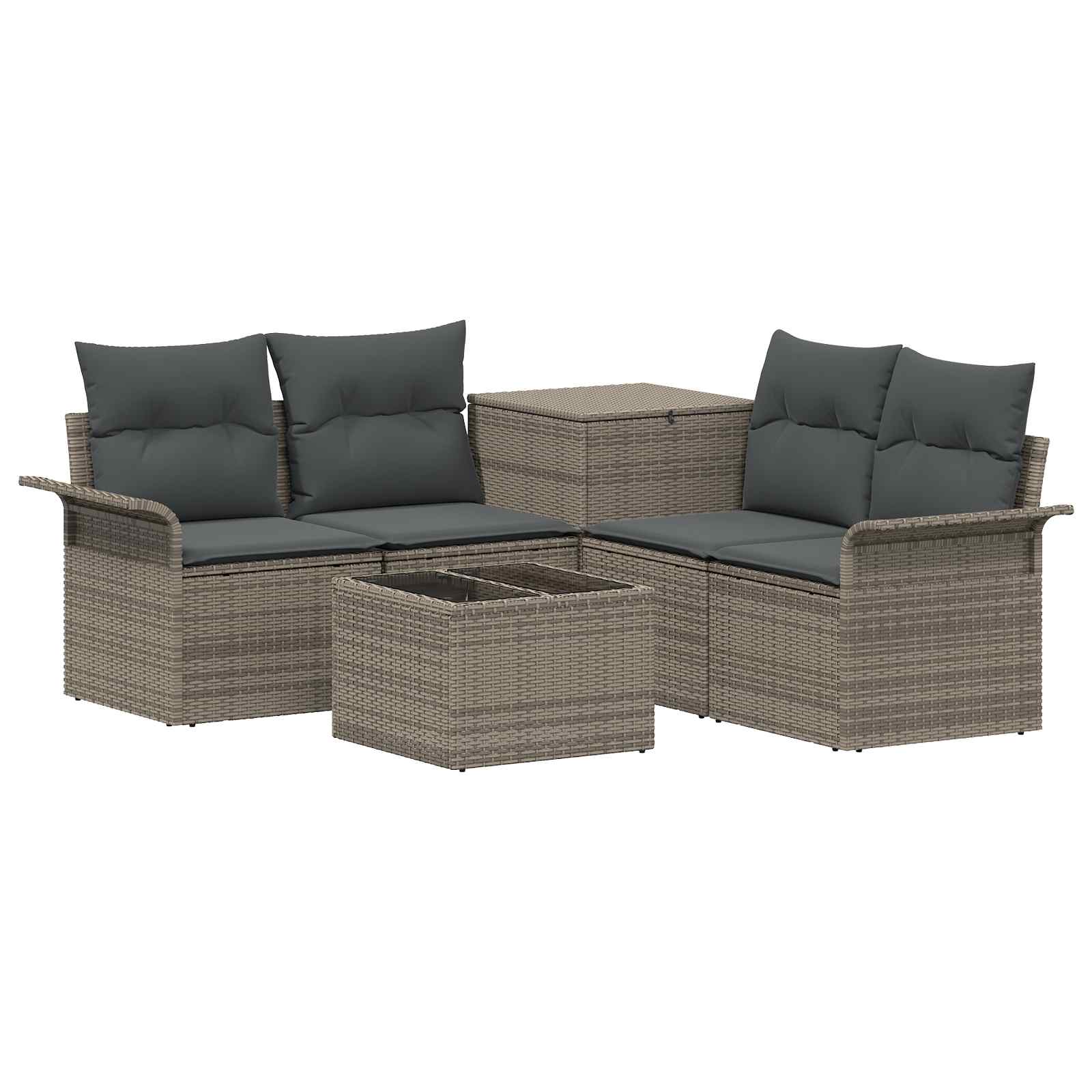 Maison Exclusive - Sofa Set 6 Stk. 4-sitzanzahl Grau Und Dunkelgr