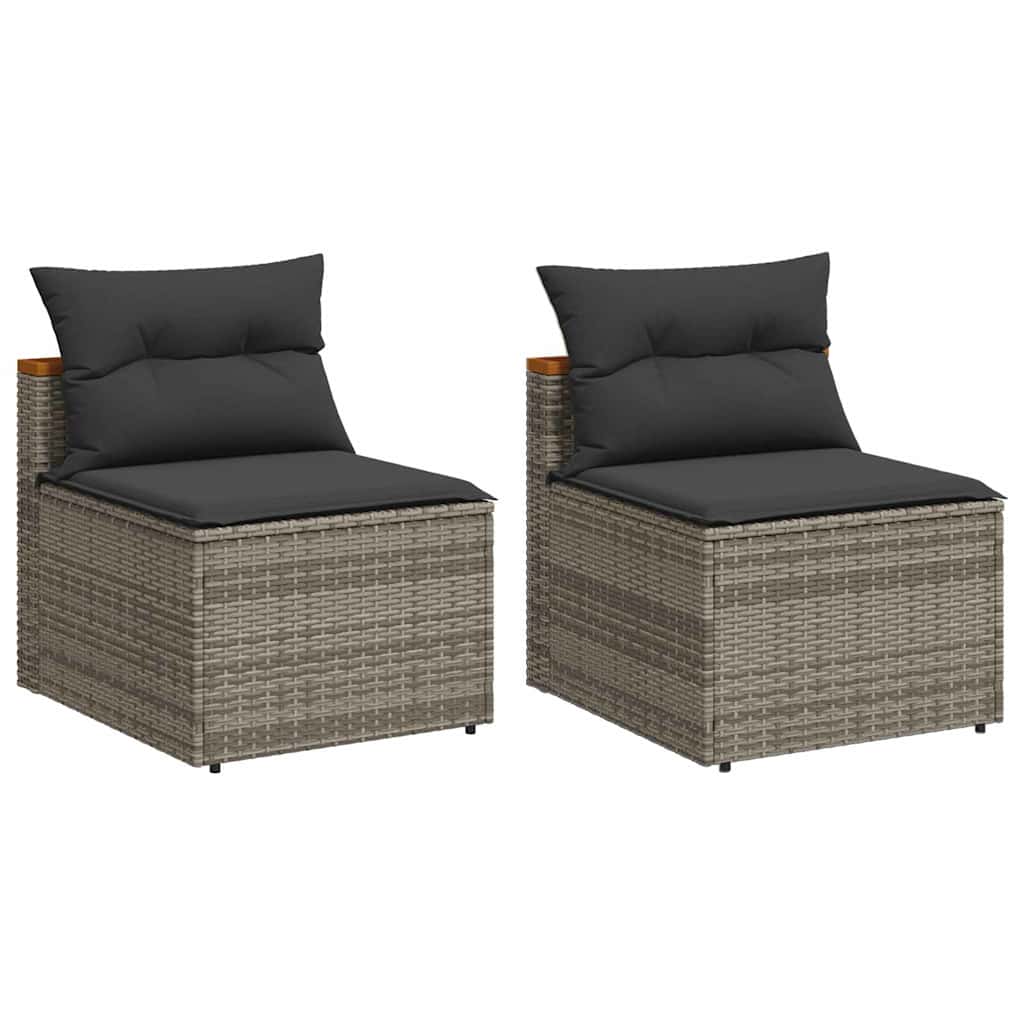 Maison Exclusive - Gartensofas Ohne Armlehnen Mit Kissen 2 Stk. G