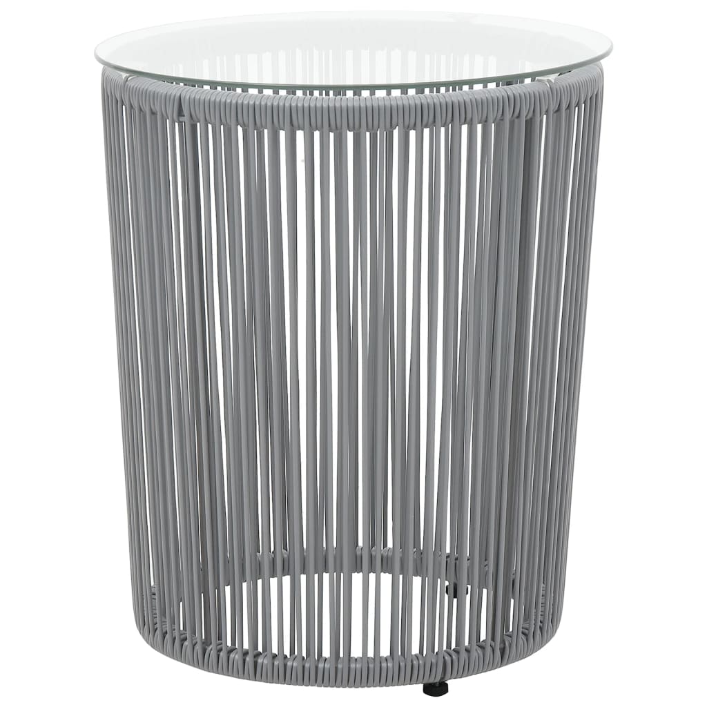 Maison Exclusive - 3-tlg. Bistro-set Mit Kissen Pe-rattan Grau