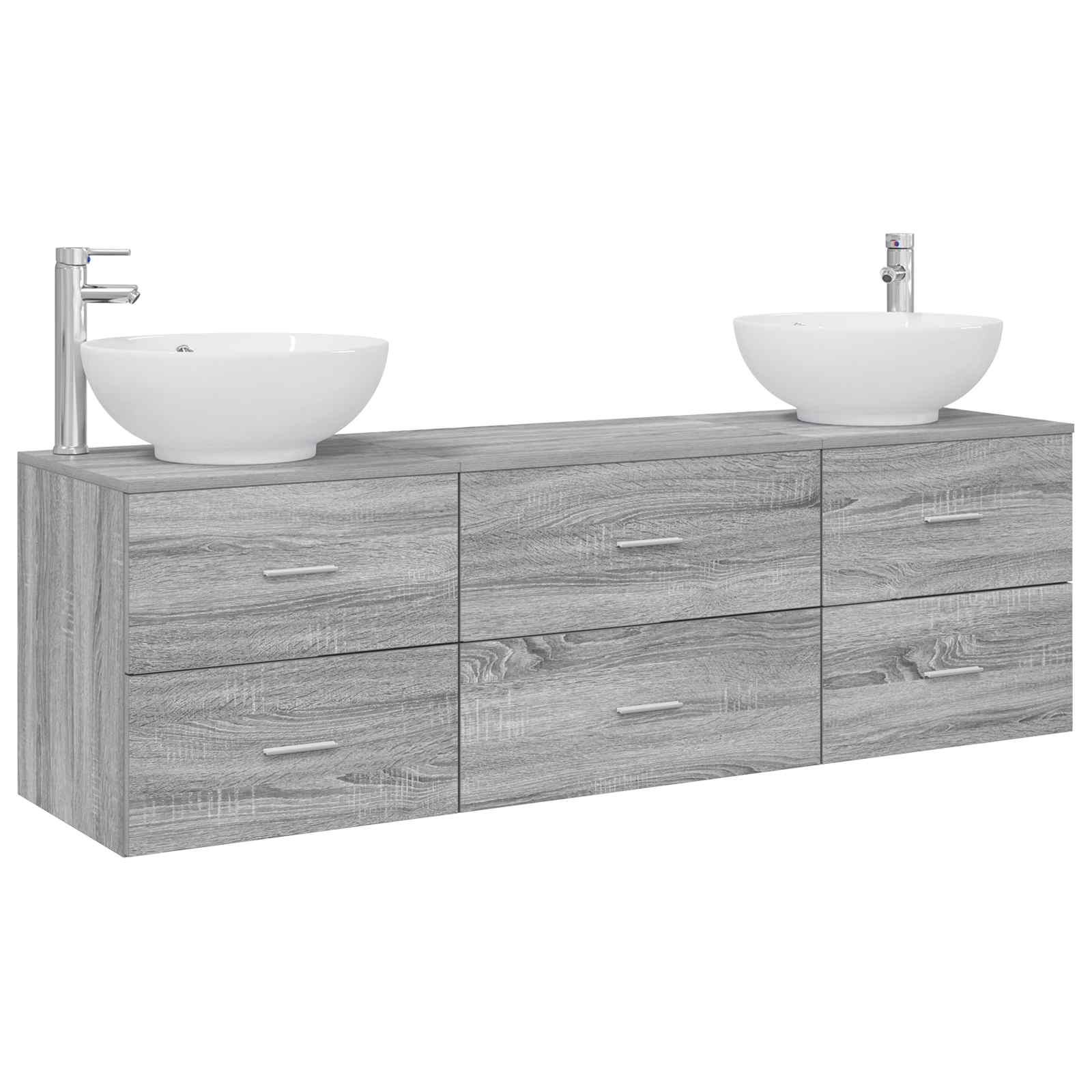 Maison Exclusive - Badezimmermöbel-set 3 Stk. Grau Sonoma 49,5 X