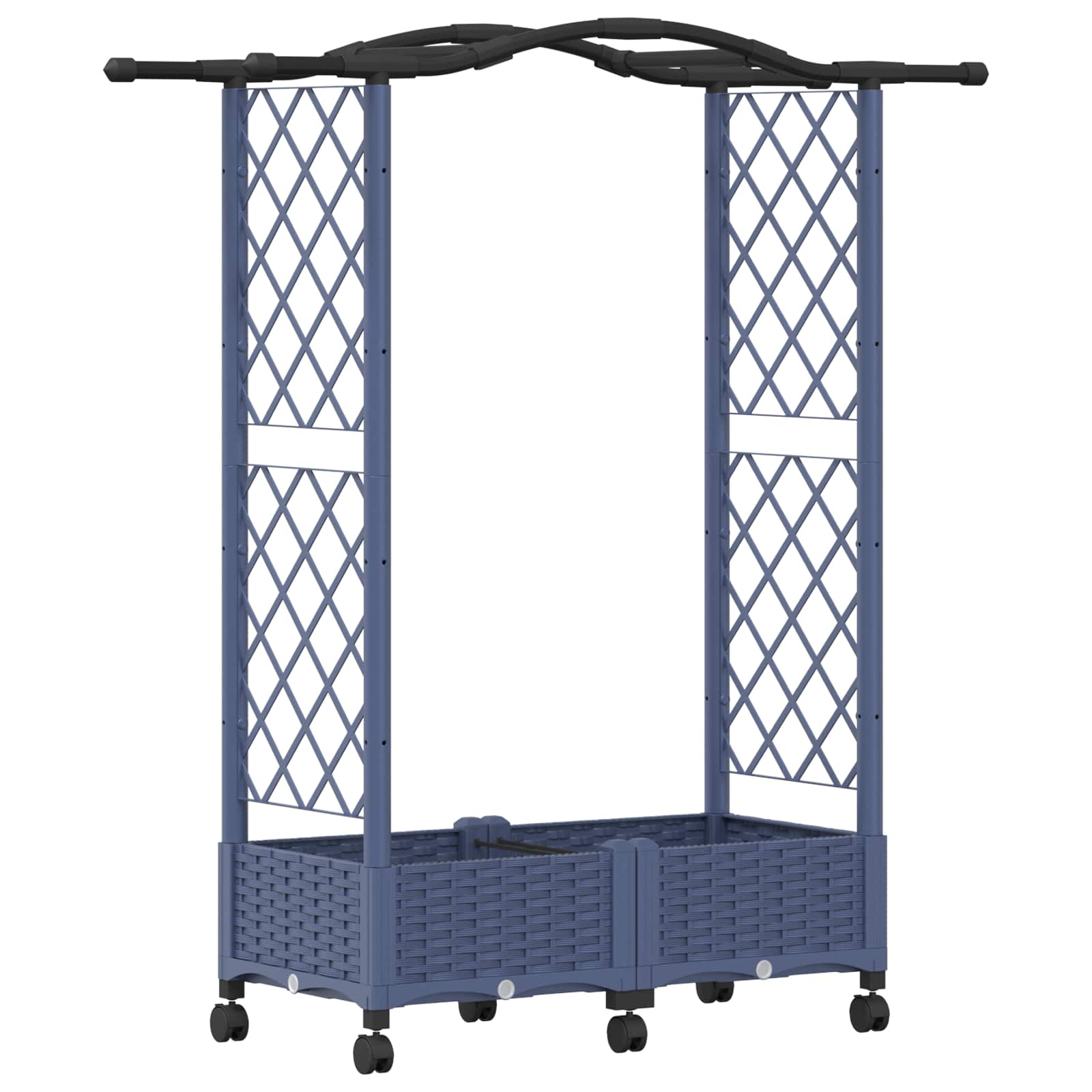 Maison Exclusive - Hochbeet Mit Rankgitter Und Dach Grau 124 X 40