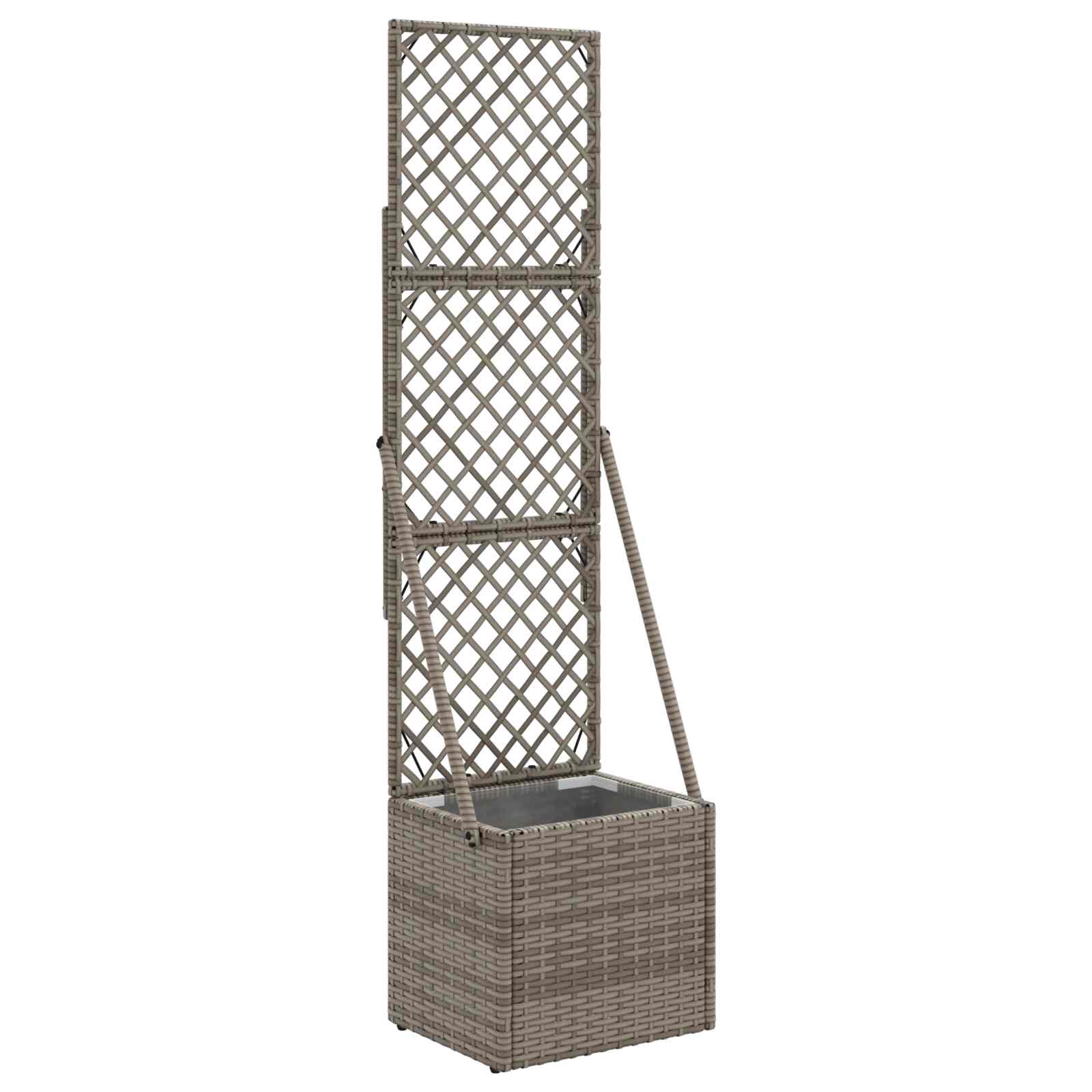 Maison Exclusive - Gartenpflanzer Mit Gitter Grau 35 X 30 X 135 C