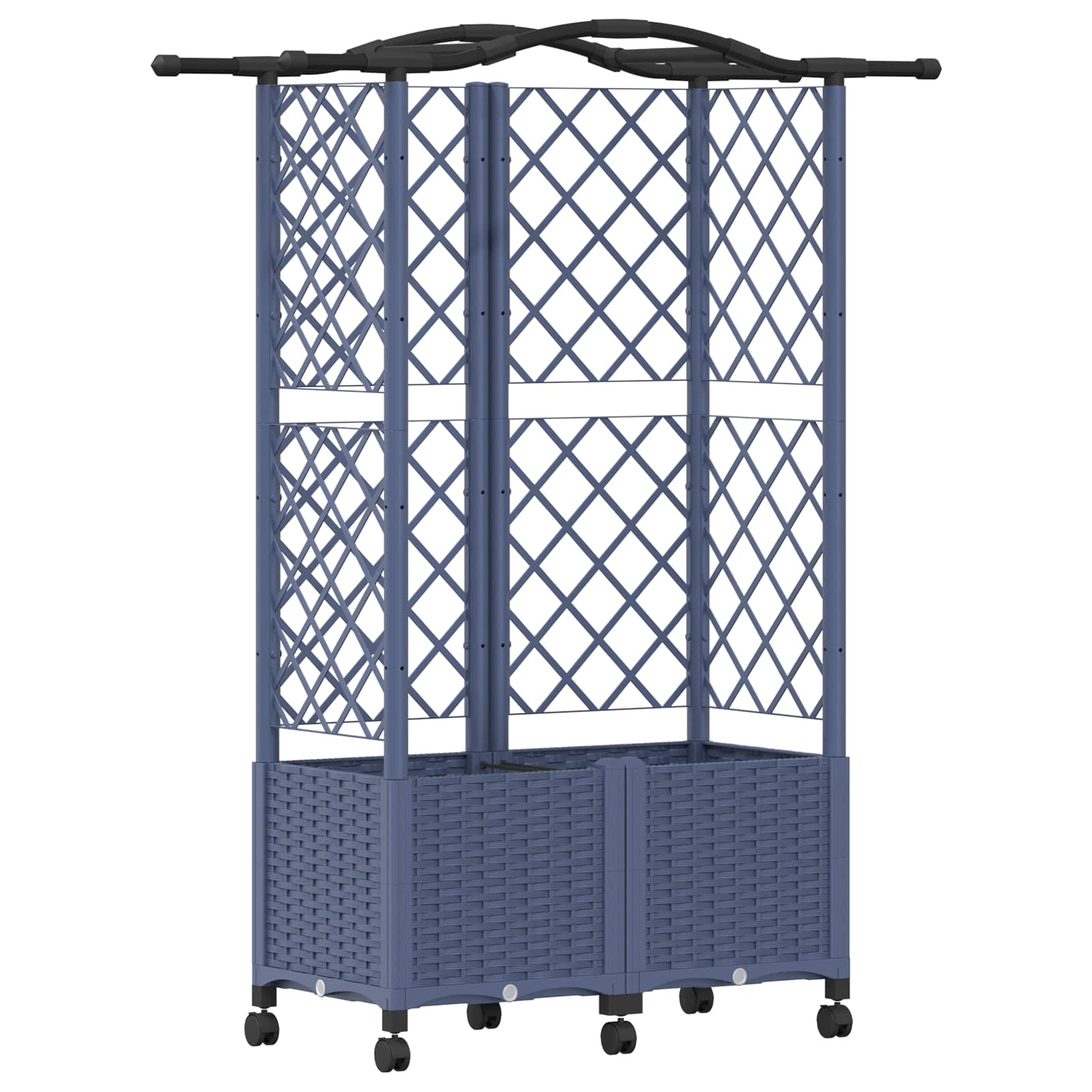 Maison Exclusive - Hochbeet Mit Rankgitter Und Dach Grau 122 X 40