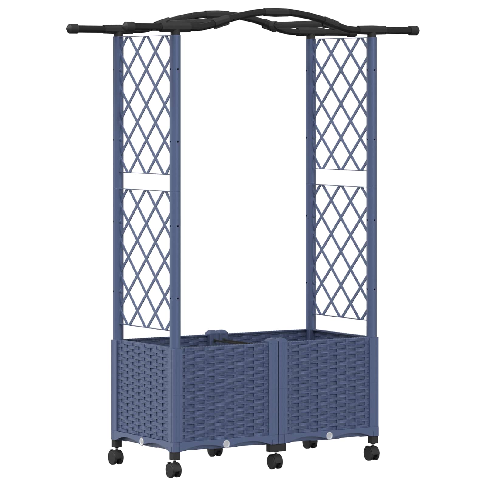 Maison Exclusive - Hochbeet Mit Rankgitter Und Dach Grau 125 X 40