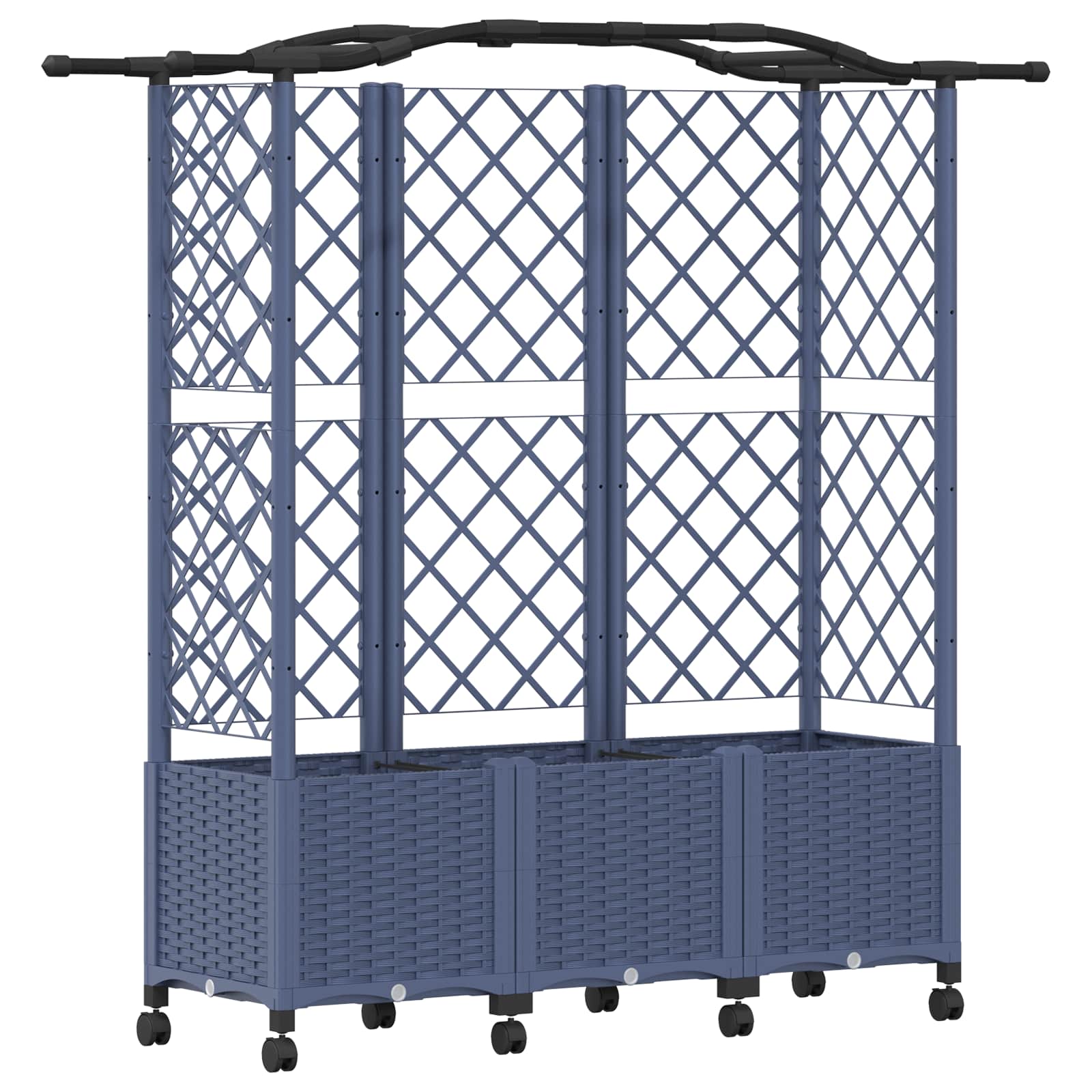 Maison Exclusive - Hochbeet Mit Rankgitter Und Dach Grau 163 X 40