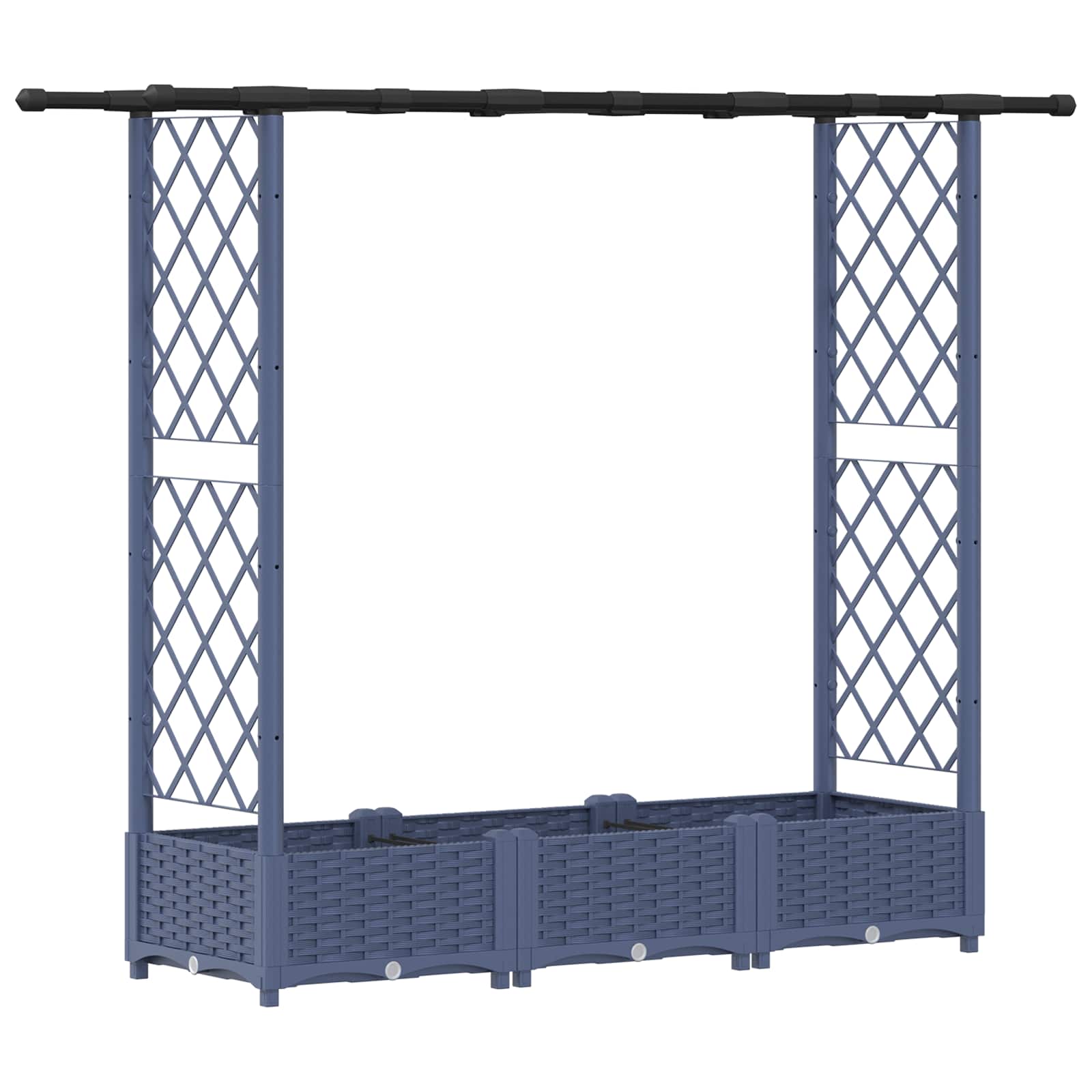 Maison Exclusive - Hochbeet Mit Rankgitter Und Dach Grau 164 X 40