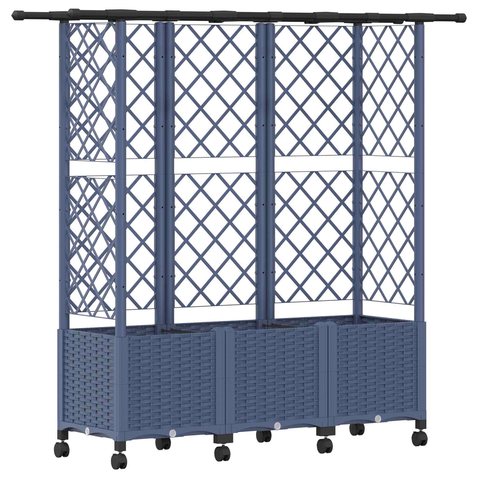Maison Exclusive - Hochbeet Mit Rankgitter Und Dach Grau 163,5 X