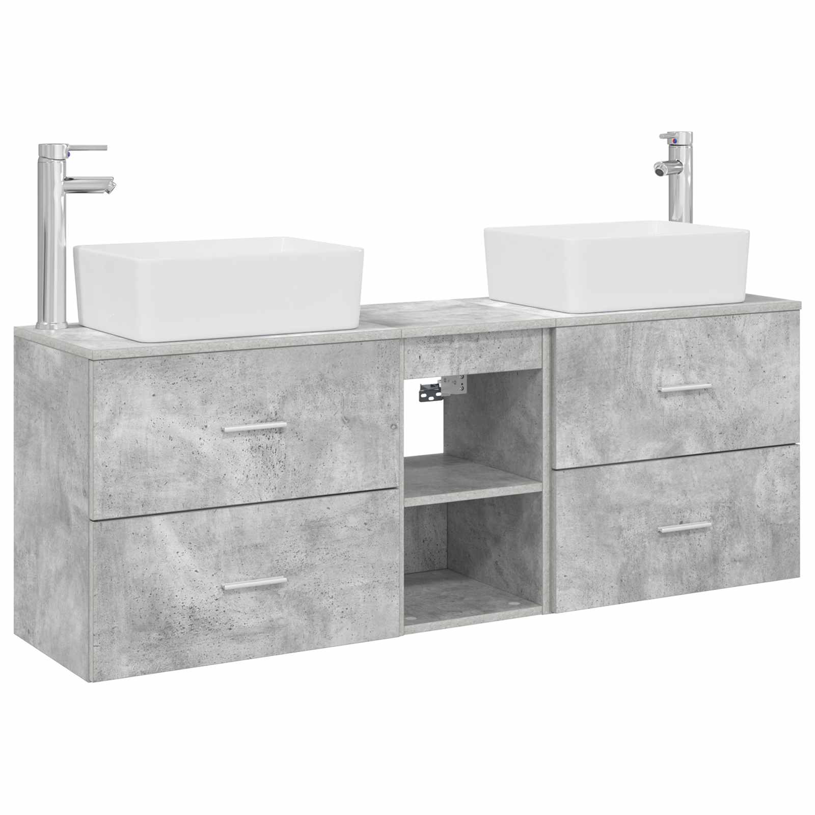 Maison Exclusive - Badezimmerschrank-set 3 Stk. Betongrau 53 X 34