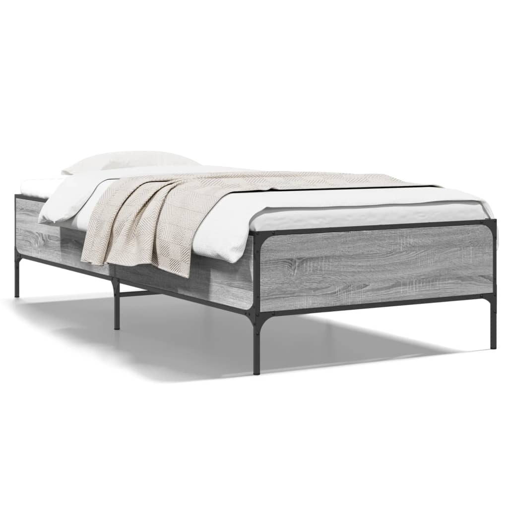 Maison Exclusive - Bettgestell Grau Sonoma 100x200 Cm Holzwerksto