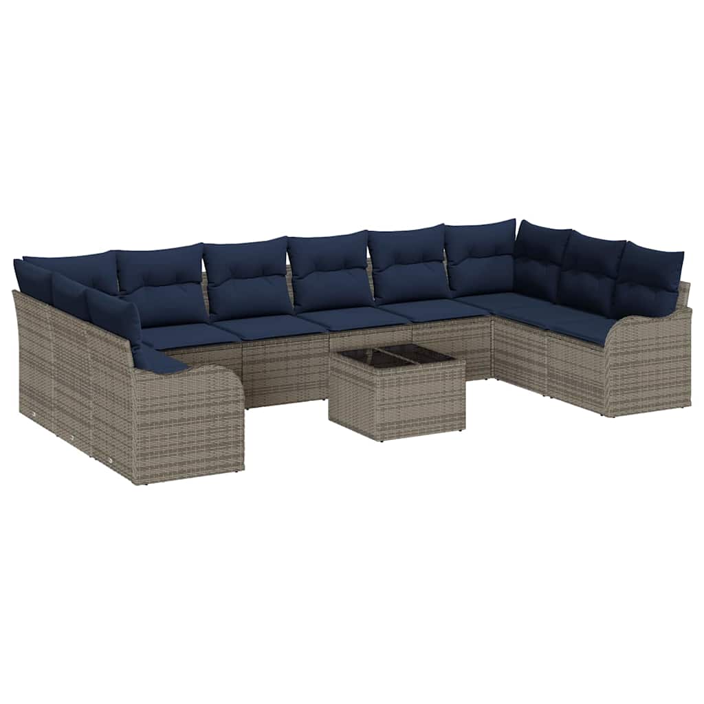 Maison Exclusive - Sofa Set 11 Stk. Grau Polyester
