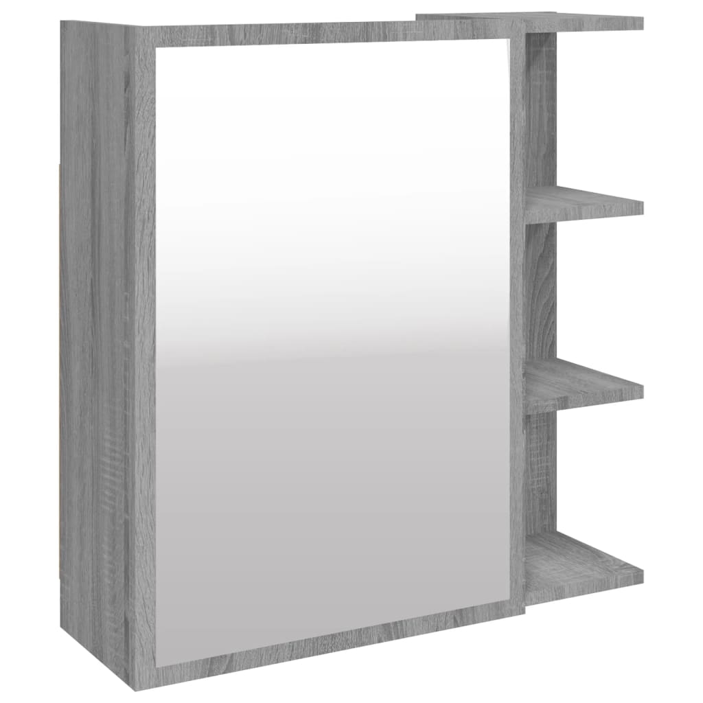 Maison Exclusive - Bad-spiegelschrank Grau Sonoma 62,5x20,5x64 Cm