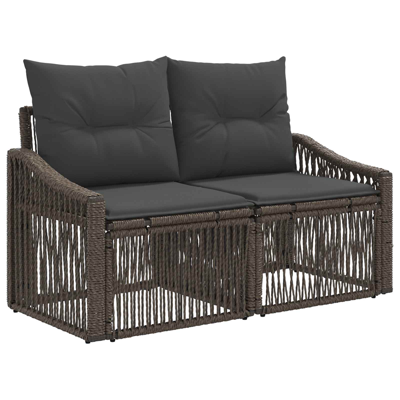 Maison Exclusive - Garten-sofa 2-sitzanzahl Grau Poly-rattan