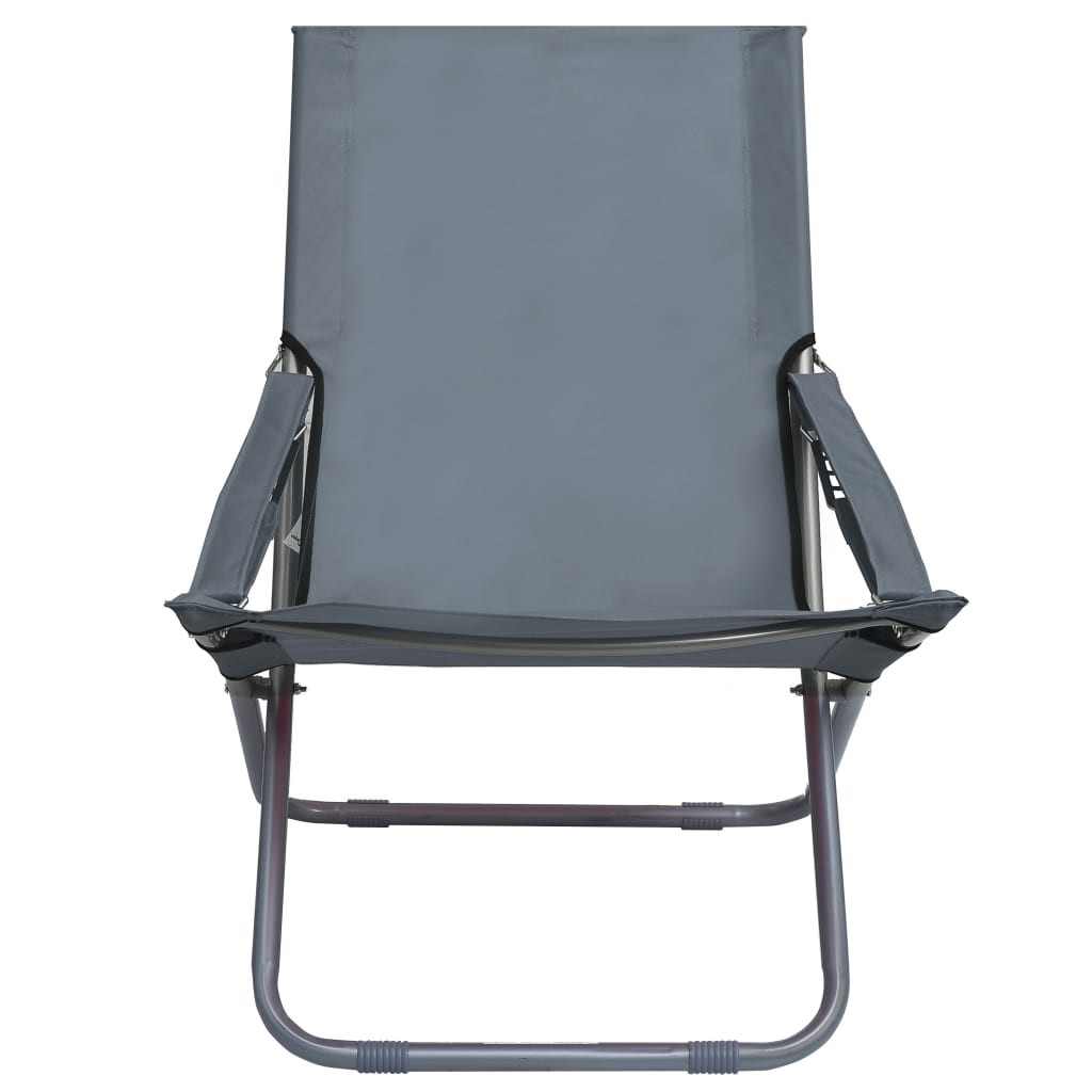 Maison Exclusive - Klappstühle, 2 Stück, Stoff, Grau