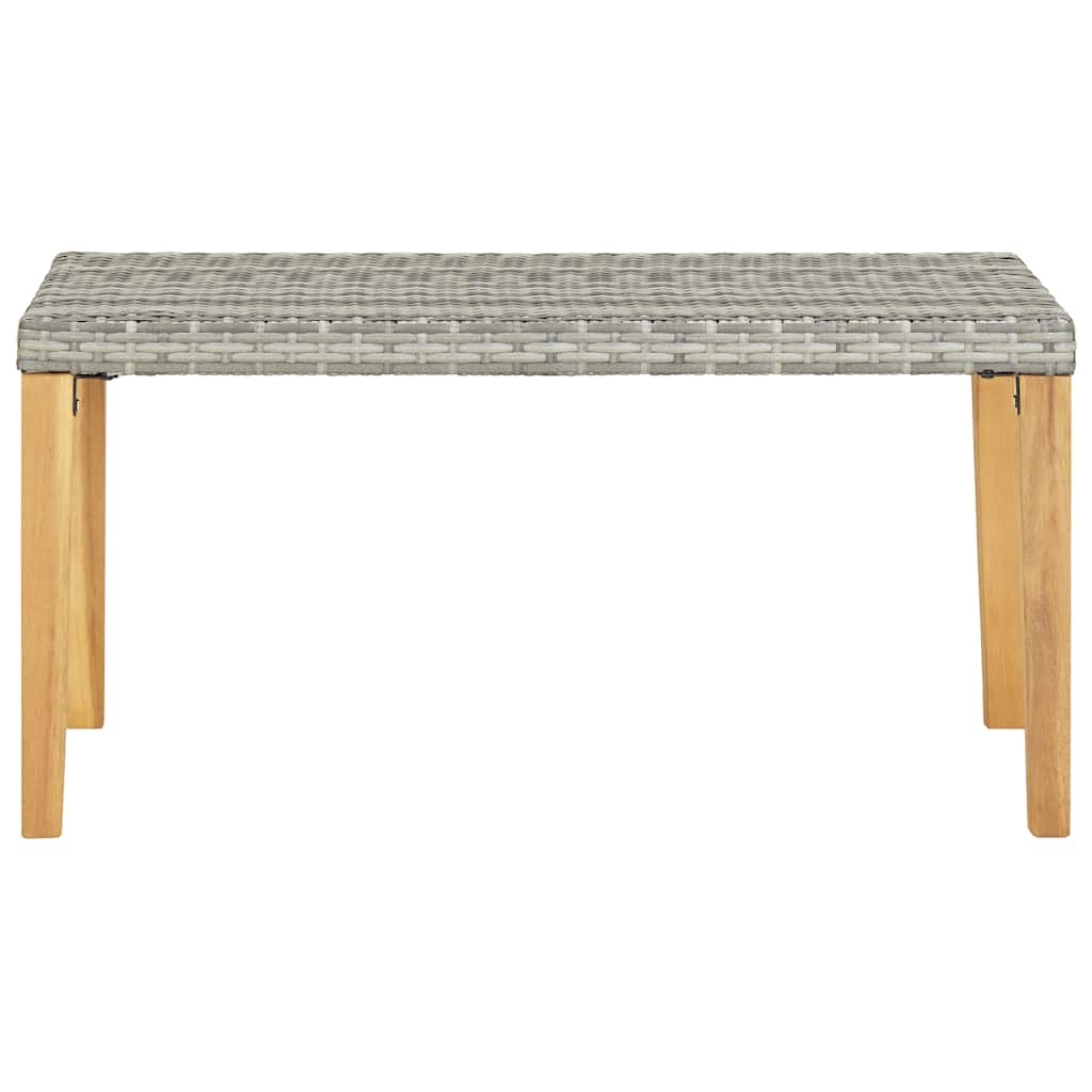 Maison Exclusive - Gartenbank 120 Cm Grau Poly Rattan Und Massivh