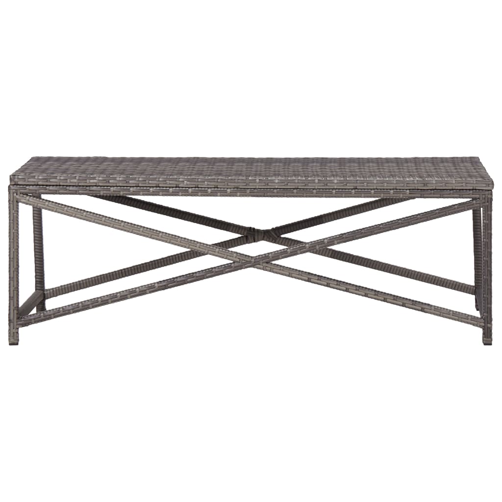 Maison Exclusive - Gartenbank 120 Cm Poly Rattan Grau