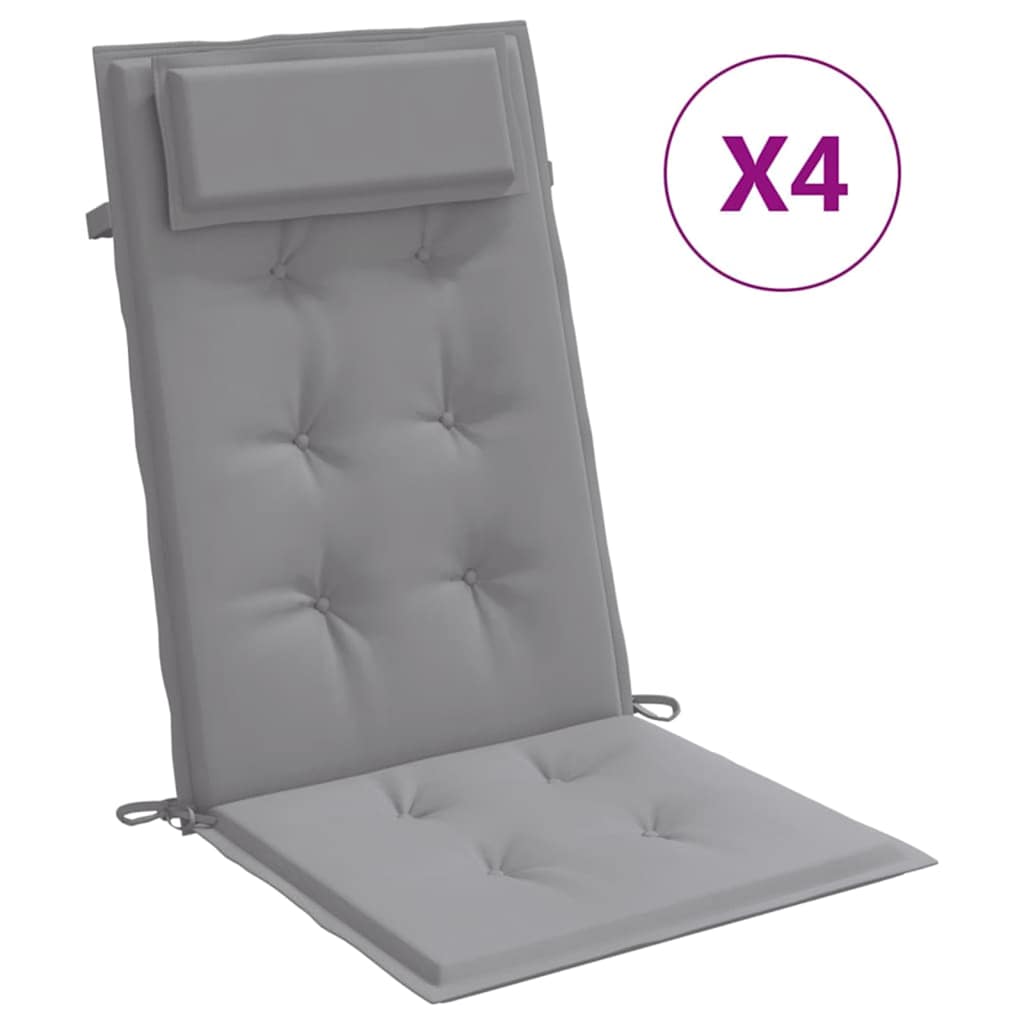 Maison Exclusive - Hochlehner-auflagen 4 Stk. Grau Oxford-gewebe