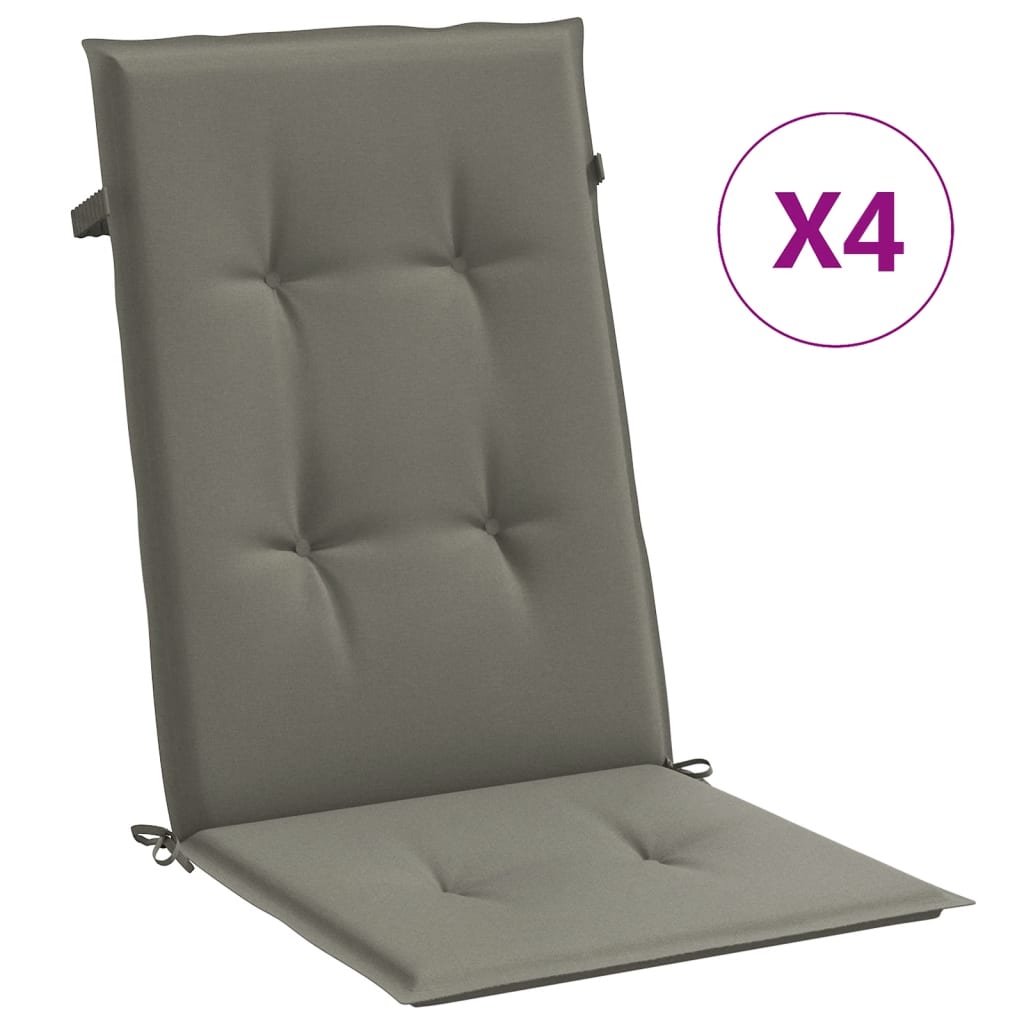 Maison Exclusive - Hochlehner-auflagen 4 Stk. Melange Dunkelgrau