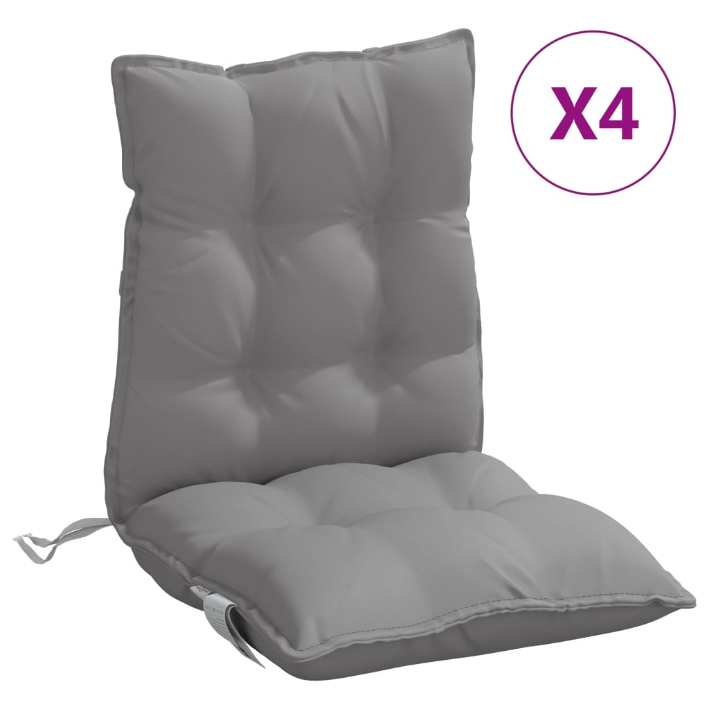 Maison Exclusive - Niedriglehner-auflagen 4 Stk. Grau Oxford-gewe