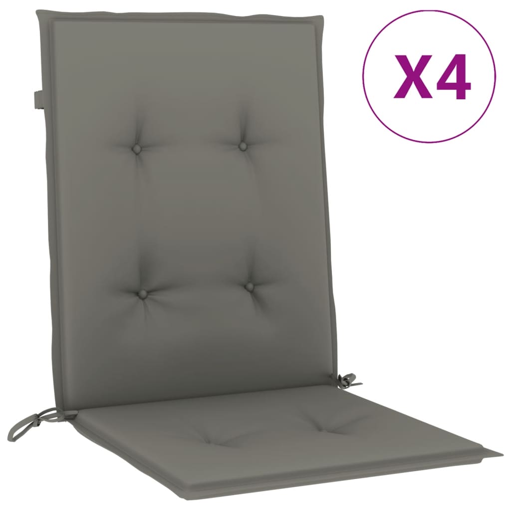 Maison Exclusive - Niedriglehner-auflagen 4 Stk. Dunkelgrau 100x5