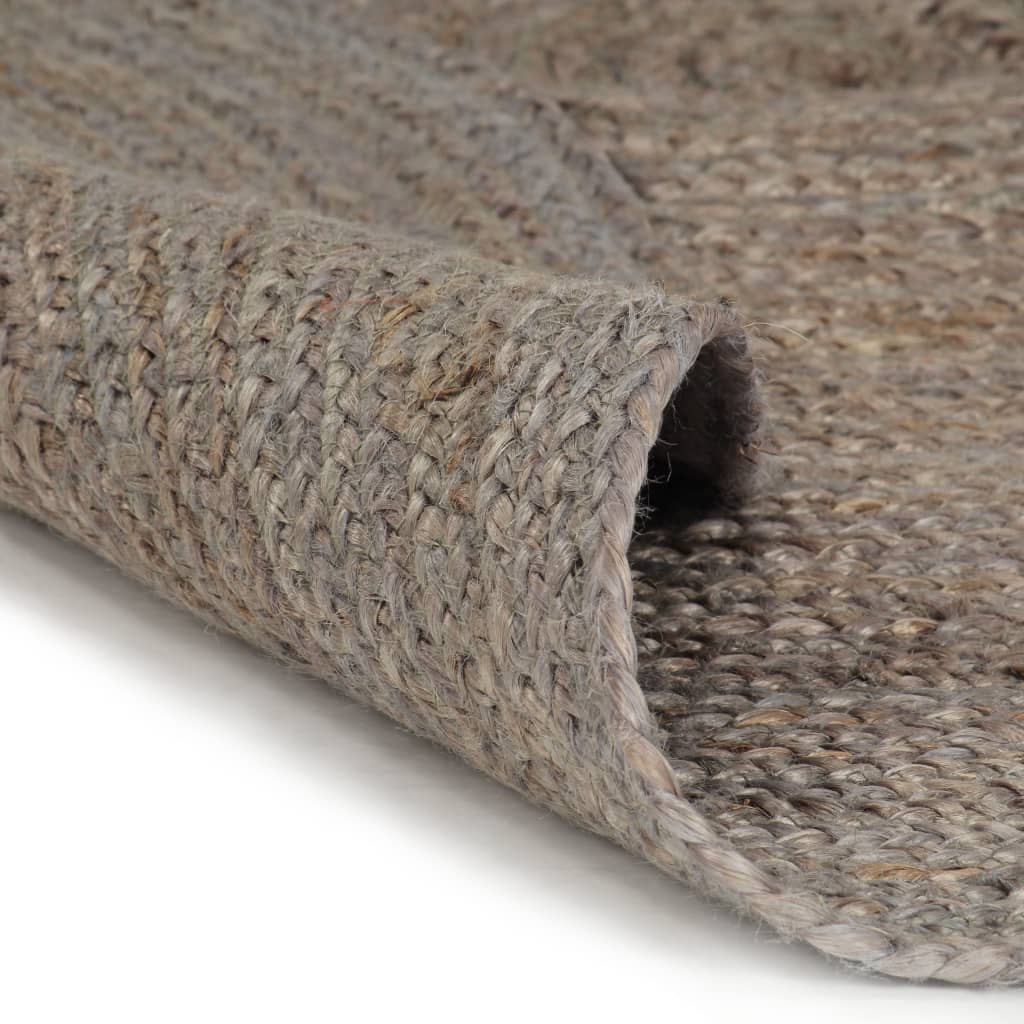 Maison Exclusive - Teppich Handgefertigt Jute Rund 210 Cm Grau