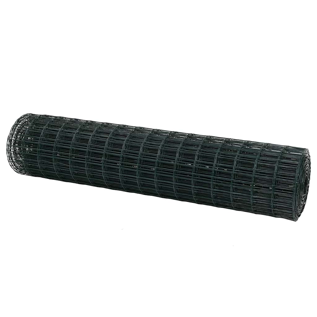 Maison Exclusive - Eurozaun 1 X 25 M Pvc-beschichtetes Eisen Grün