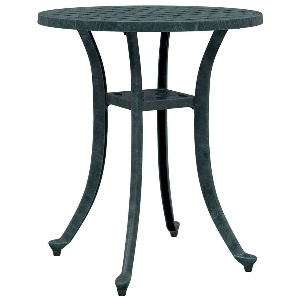 Maison Exclusive - Gartentisch Grün Ø48x53 Cm Aluminiumguss