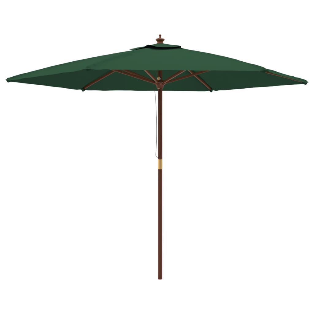 Maison Exclusive - Sonnenschirm Mit Holzmast Grün 299x240 Cm