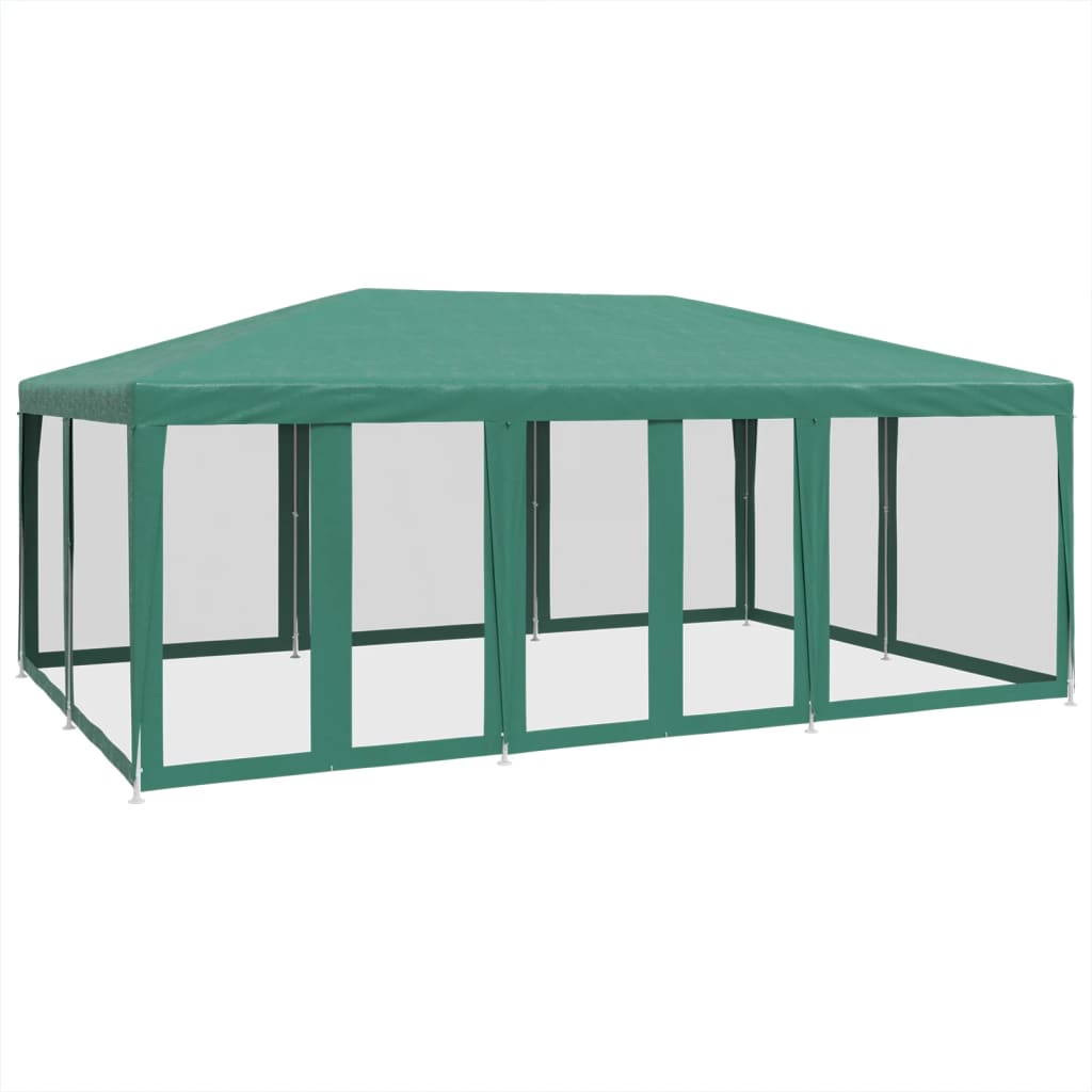 Maison Exclusive - Partyzelt Mit 10 Mesh-seitenteilen Grün 6x4 M
