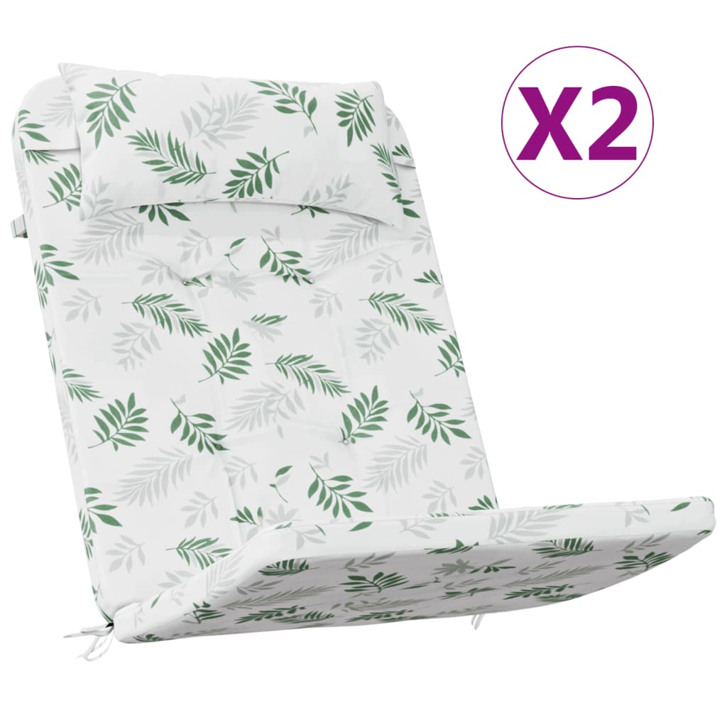 Maison Exclusive - Adirondack-auflagen 2 Stk. Blattmuster Oxford-