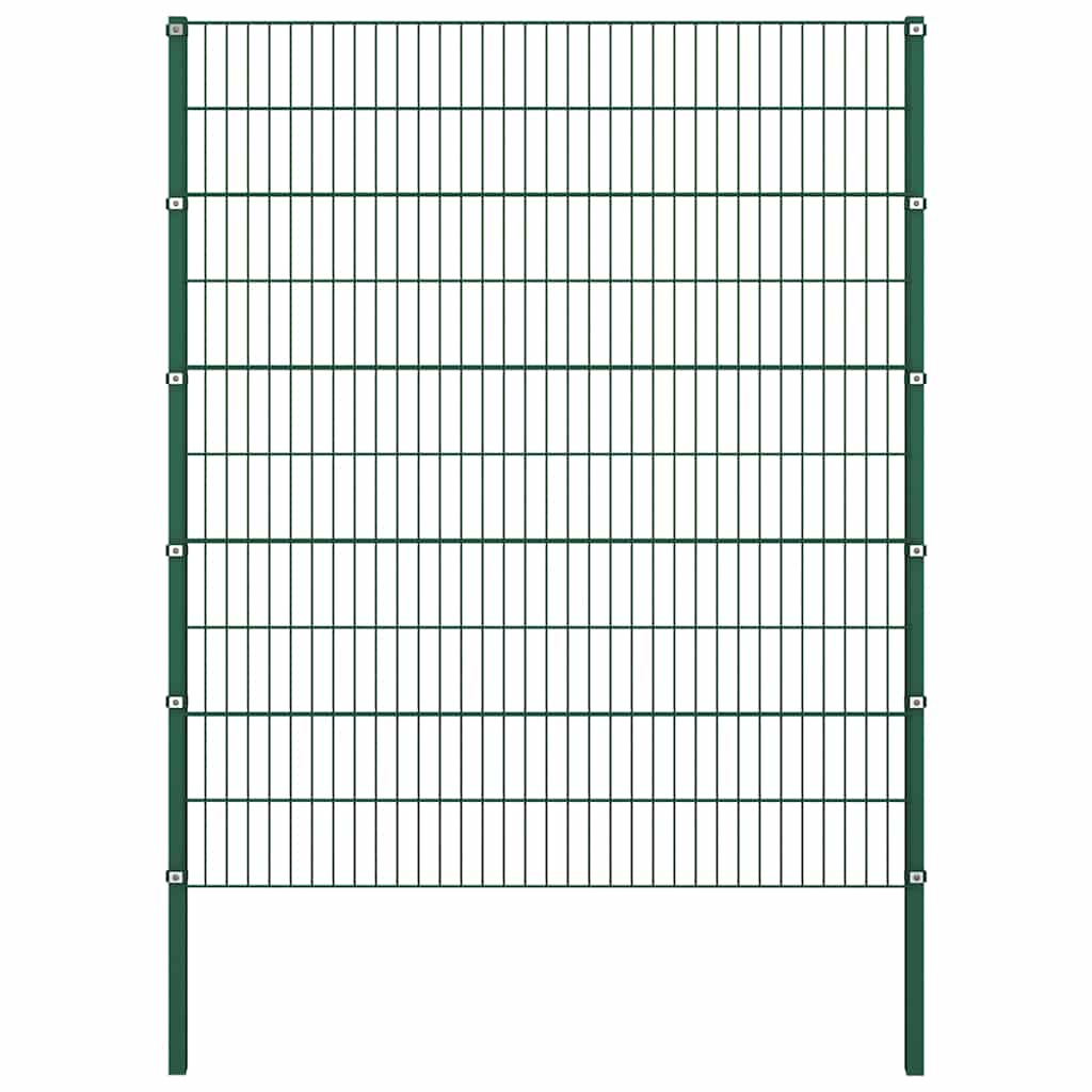 Maison Exclusive - Zaunelement Mit Pfosten Eisen 1040 X 200 Cm Gr