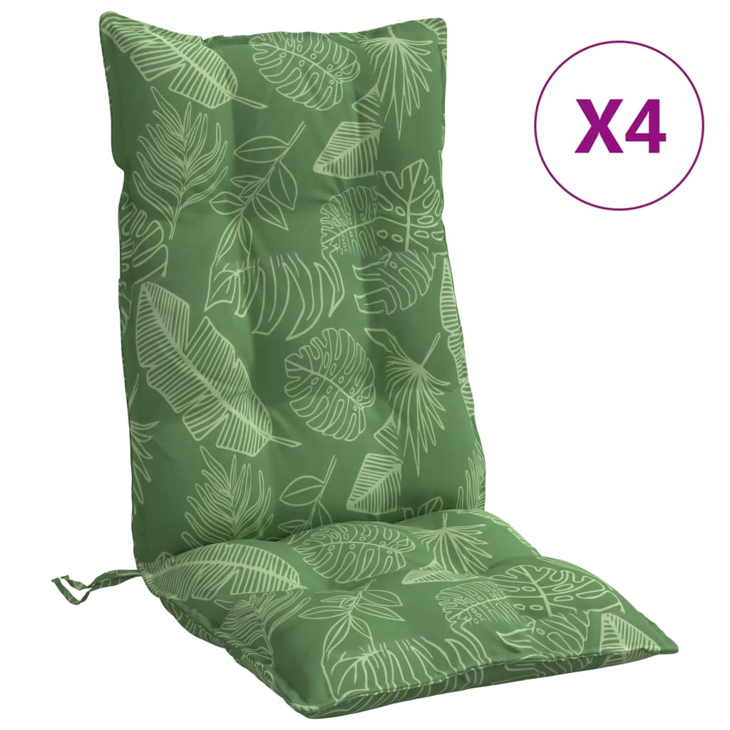 Maison Exclusive - Hochlehner-auflagen 4 Stk. Blattmuster Oxford-